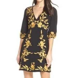 Foxiedox Melia Embroidered Cocktail Dress Size L (8-10)